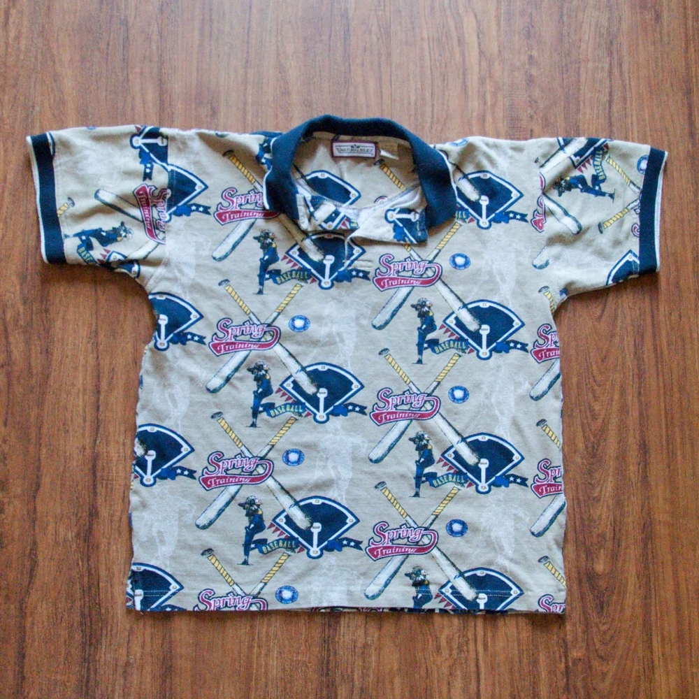 Spring Training Baseball Collared Shirt Size 16/18